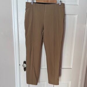 Lafayette 148 New York Gramercy Acclaimed Women's Stretch Pants Cammello Sz 12